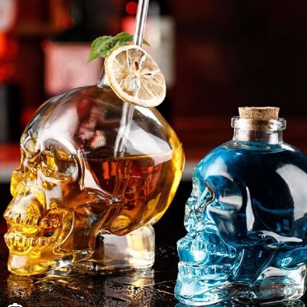Skull Skull Bottle, Decanter, Many other uses
